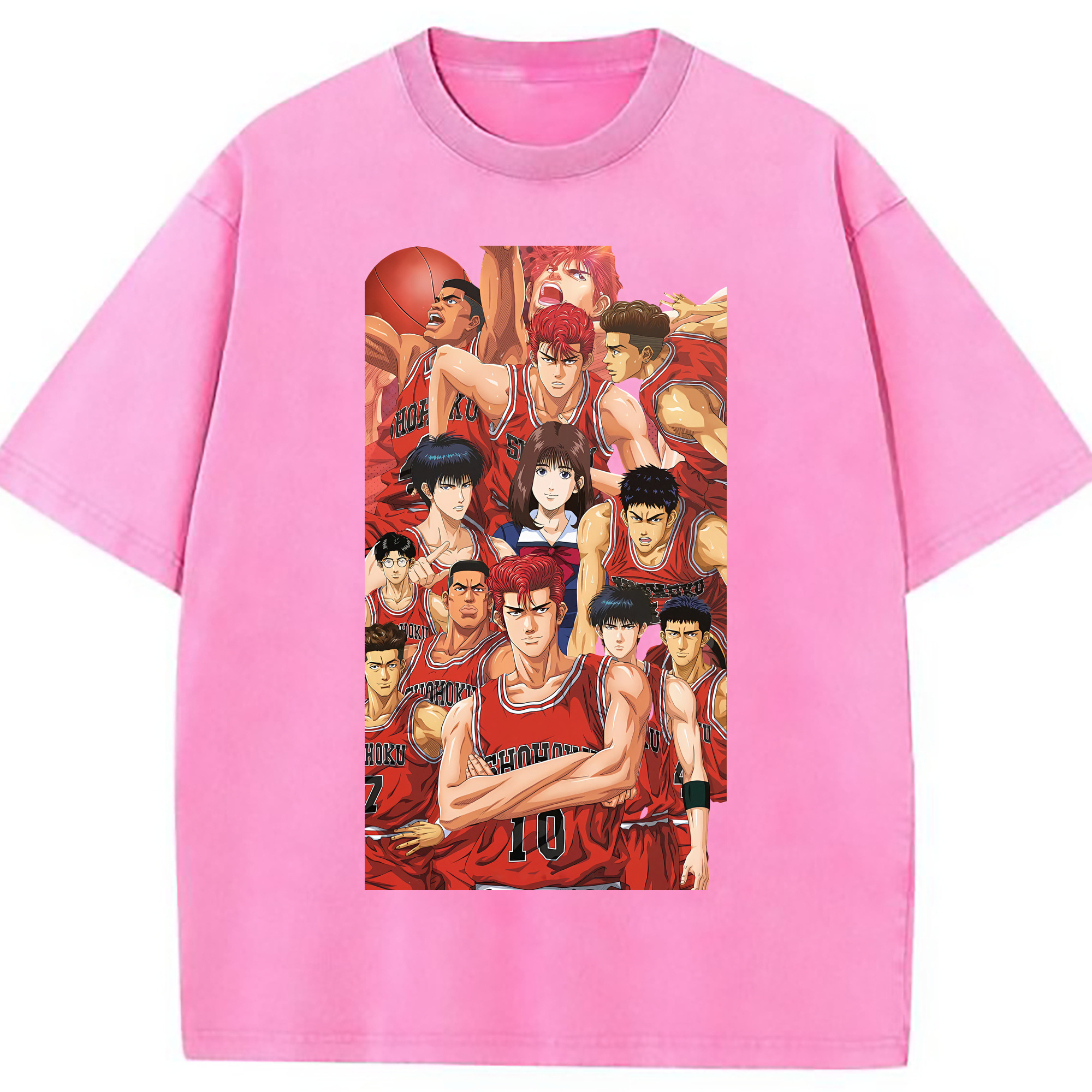 （画像用） SLAM DUNK／スラムダンク 綿100% ヴィンテージ風 半袖Tシャツ（フロントプリント）